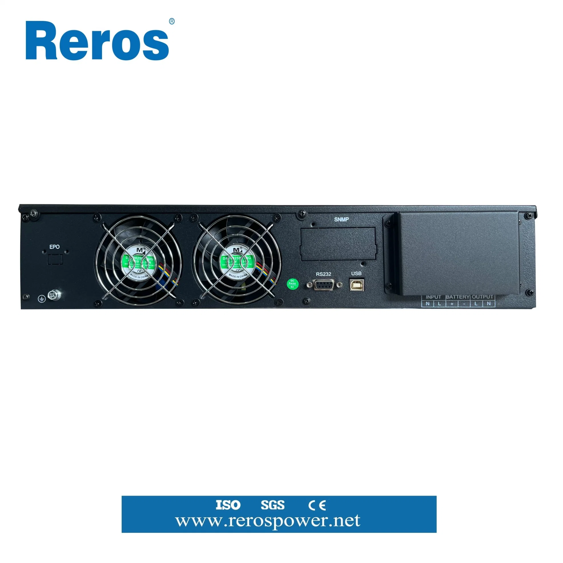 Online High Frequency Reros Power Supply 1-3kVA Rack-Mounted Low Voltage 110V Power Supply with Snmp Card UPS Single Phase