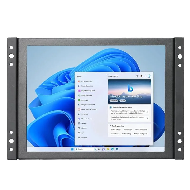 8 Inch 1024*768 CCTV Industrial Touch Screen LCD Display Monitor