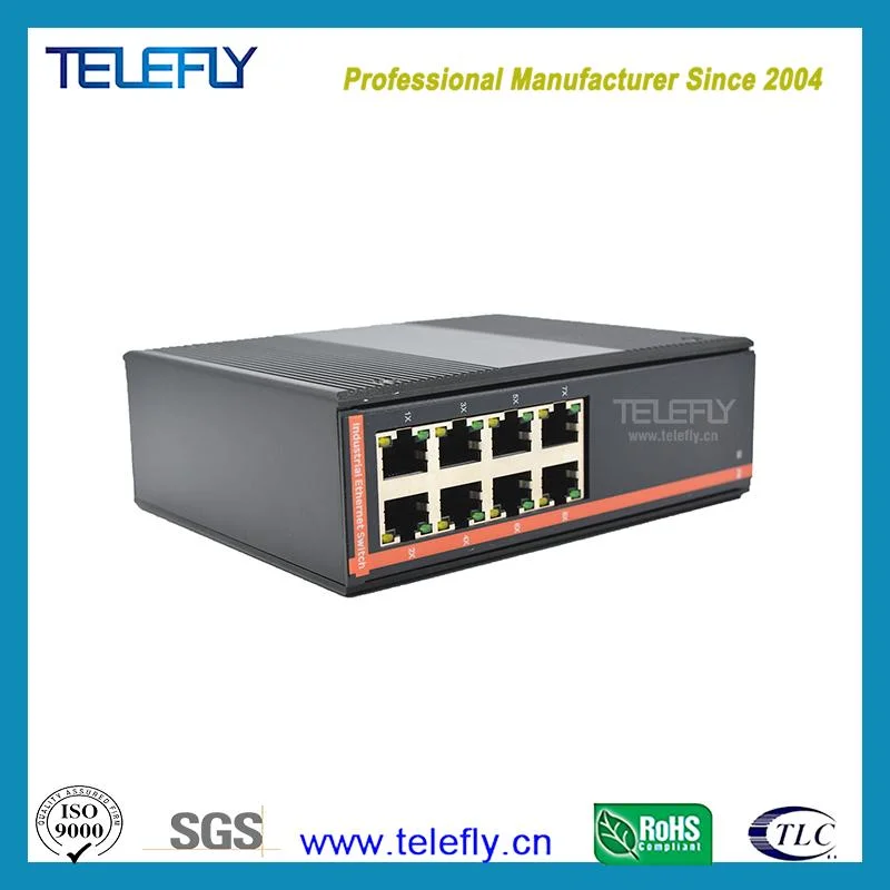 Ethernet Switch 8 puertos 10/100m Fast Ethernet Switch Industrial