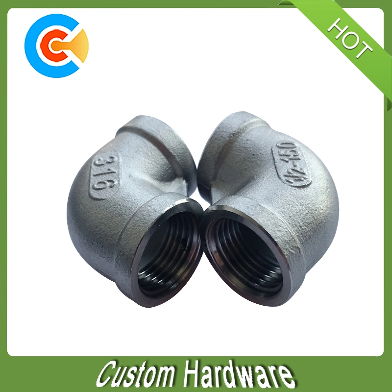 Stainless Steel 90 Degree Screwed Pipe Fitting Elbow