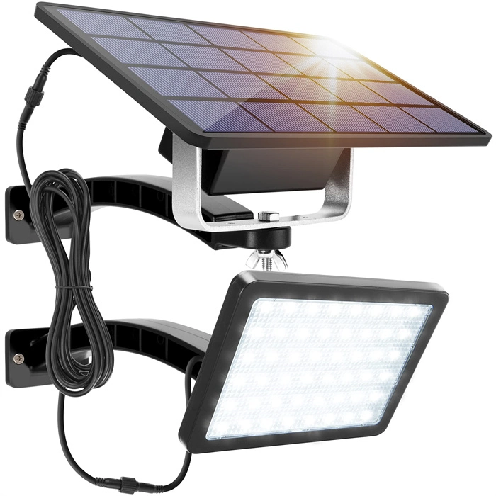 1000 lumens 48 LED luzes solares exteriores luz LED solar Luz do anoitecer ao amanhecer com bateria de 5500 mAh