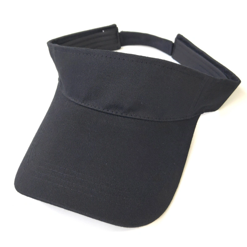 Custom New Sun Visor Einfarbige Baumwolle Golfkappe Outdoor Sport Verstellbare Strandvisier-Mütze