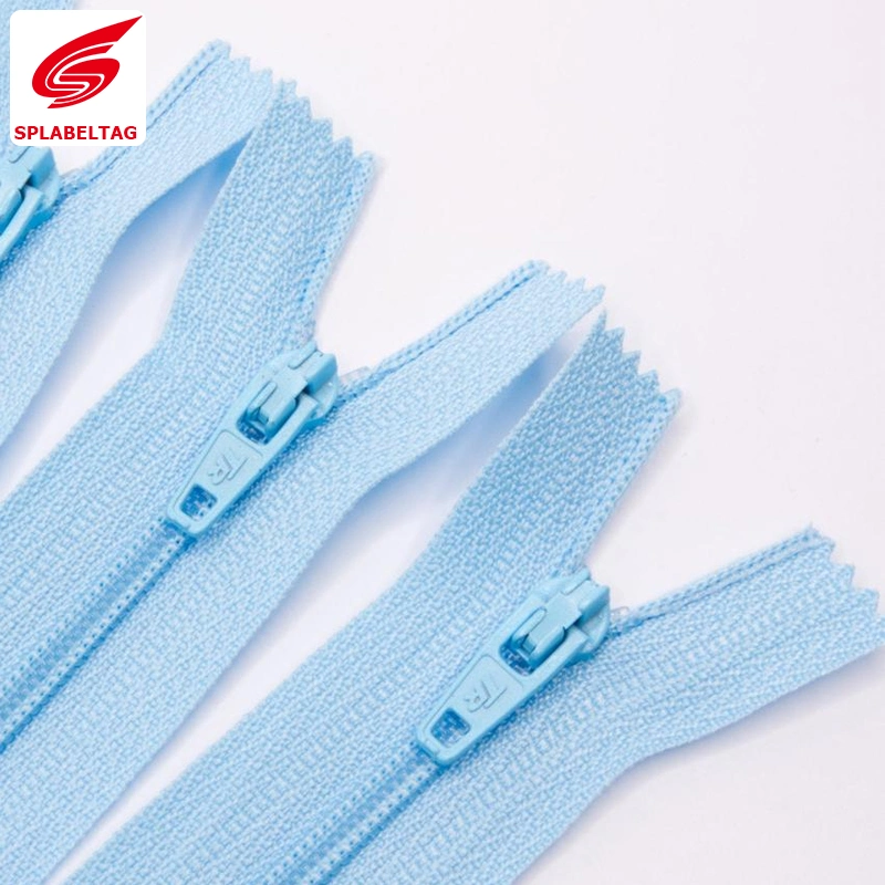 Nylon Closed End Light Blue Zippers - Available in a Range of Sizes Between 4 Inch and 22 Inch