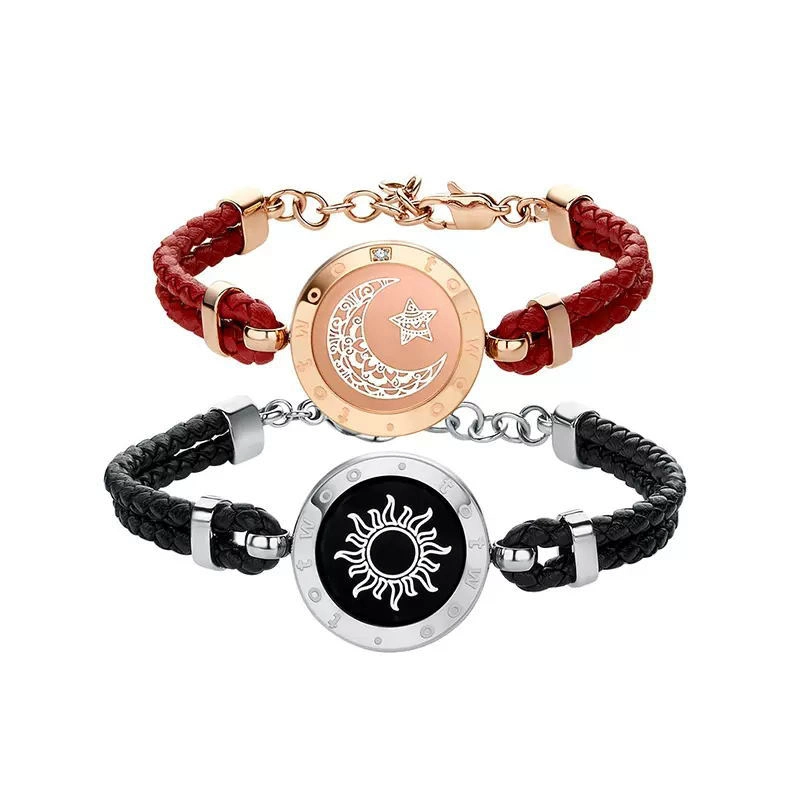 Sun Moon Lover Stainless Steel Jewelry Simple Couple Bracelet