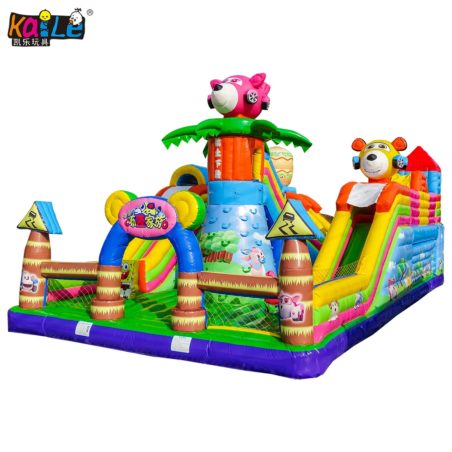 Un terrain de jeux enfants grand lit gonflable château gonflable Diapositive développez la structure d'escalade