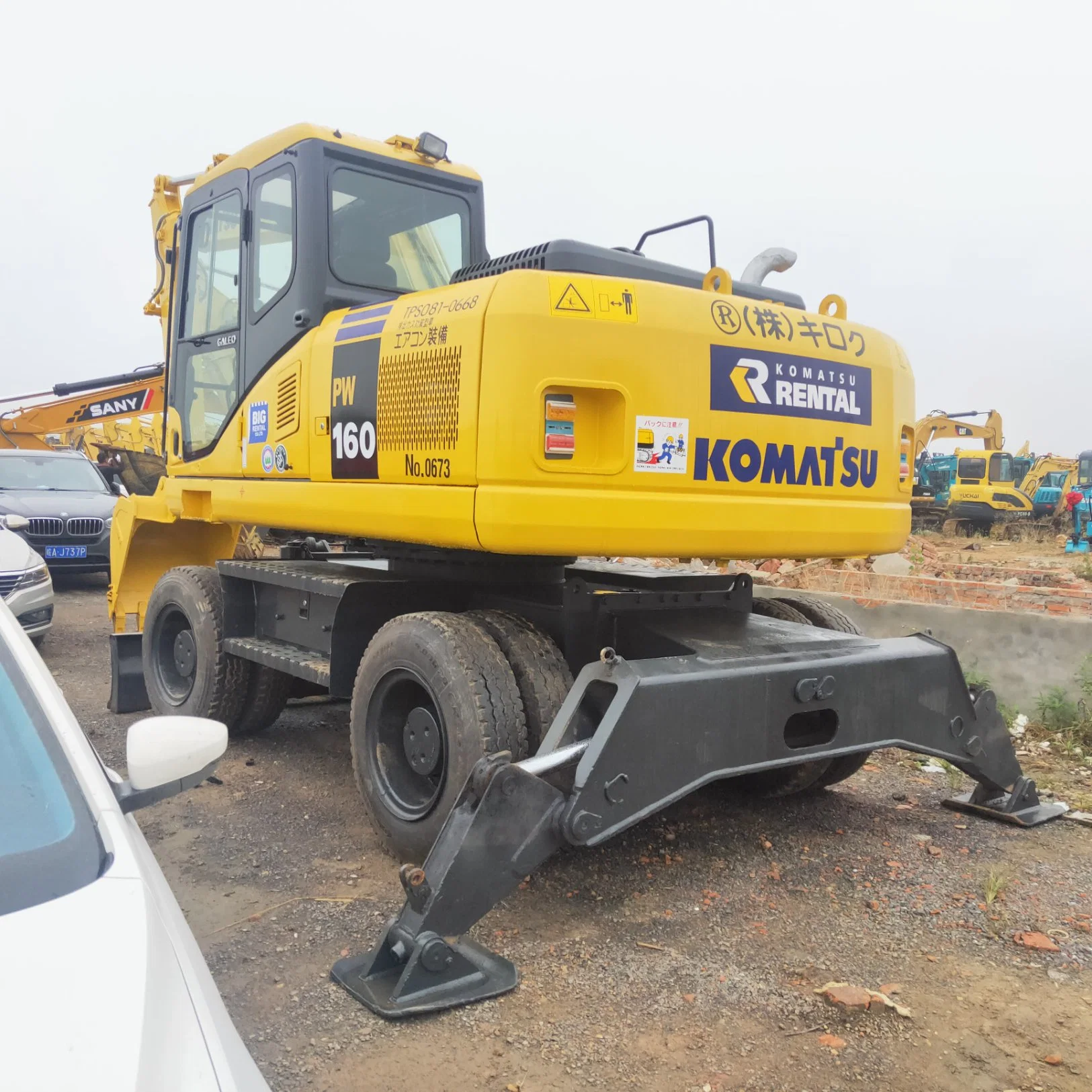 Secondhand Wheel Excavator Komatsu Pw160 Used 16t Original Japanese Mobile Digger