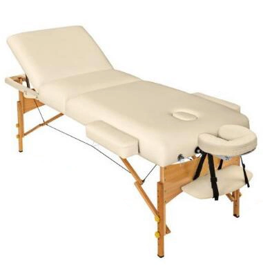 Hospital Furniture Portable Table Wt602 with Wooden Feet for Beauty, Salon