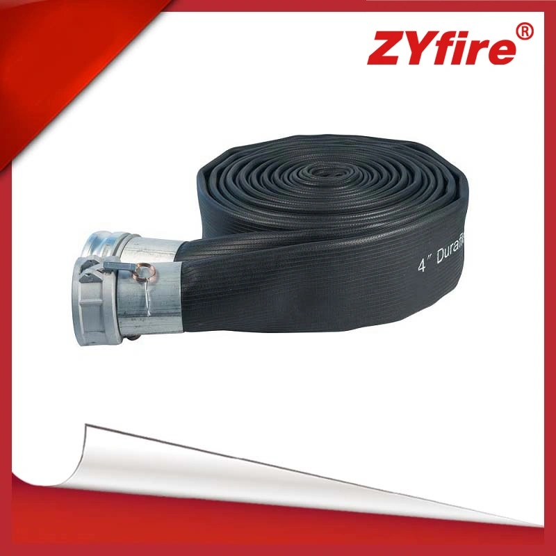 Zyfire Black Large Diameter Drain Hose NBR Layflat Sludge Discharge Hose