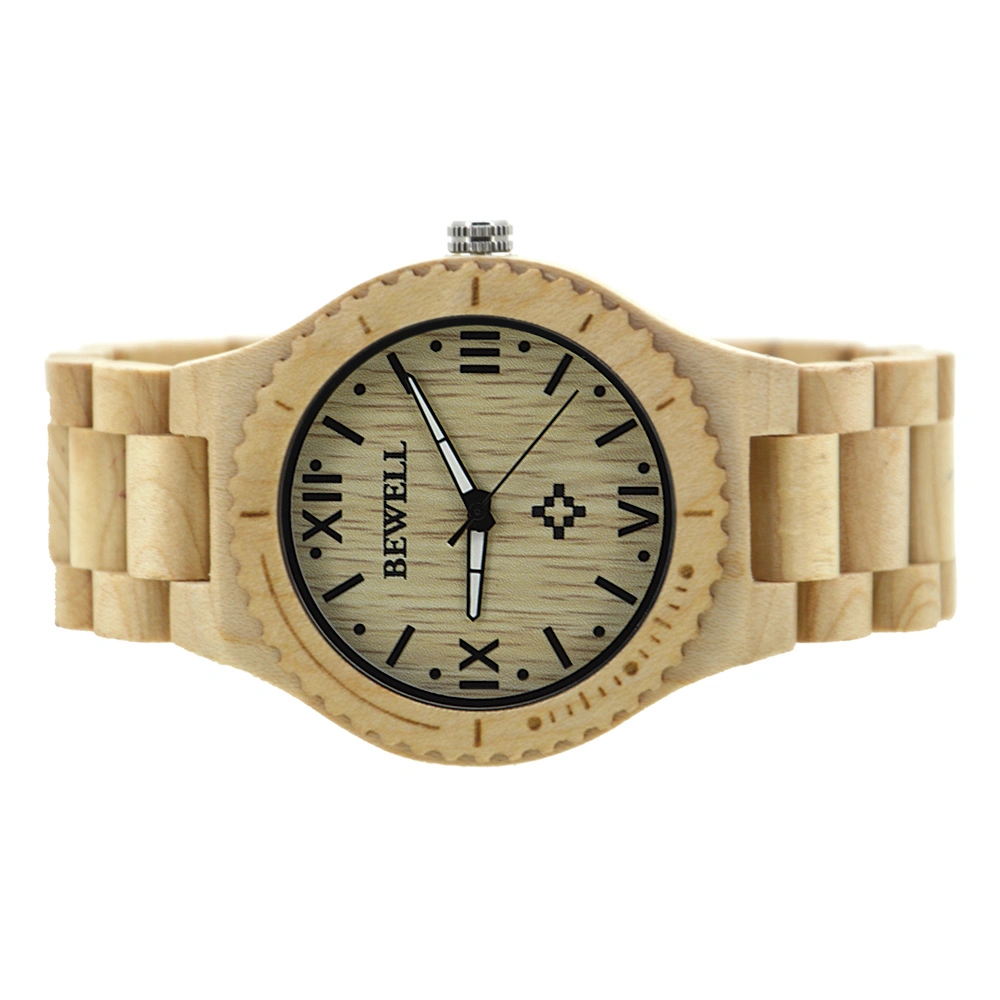 Bewell Mayorista/Proveedor de entrega rápida de la serie Classic Reloj analógico de madera