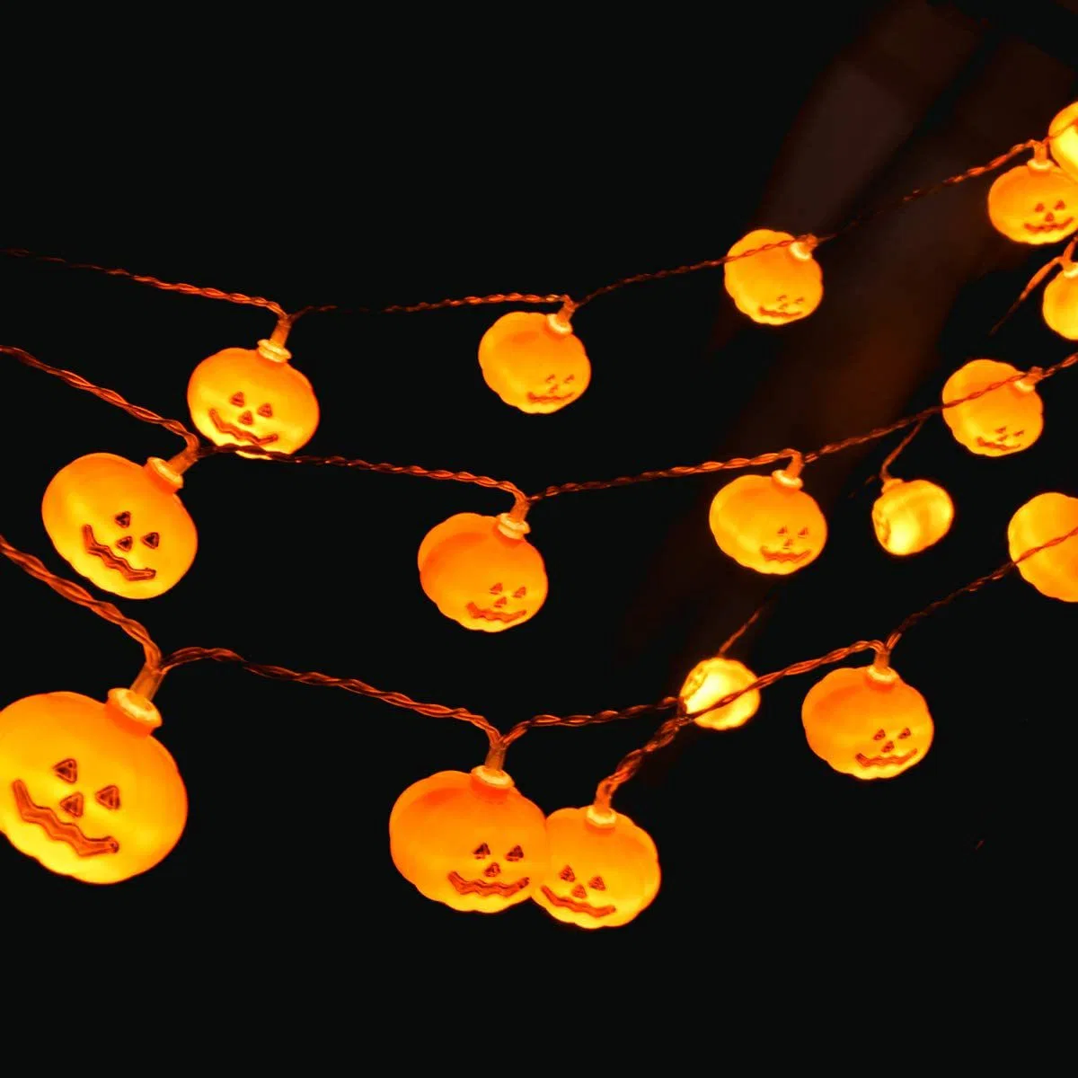 LED Pumpkin Lamp String Halloween Decoration