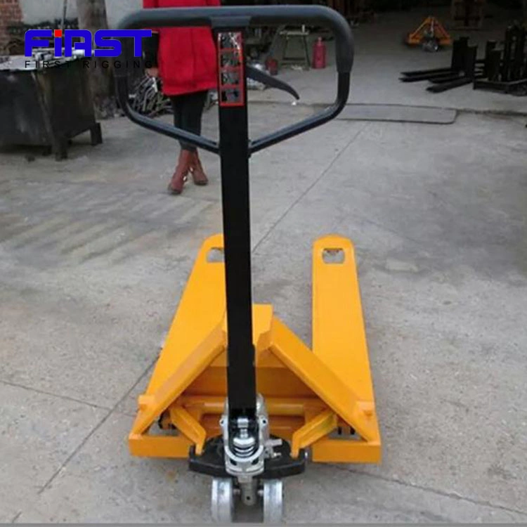 Nylon Wheel AC Hydraulic Hand Pallet Trolley Forklift for Warehouse