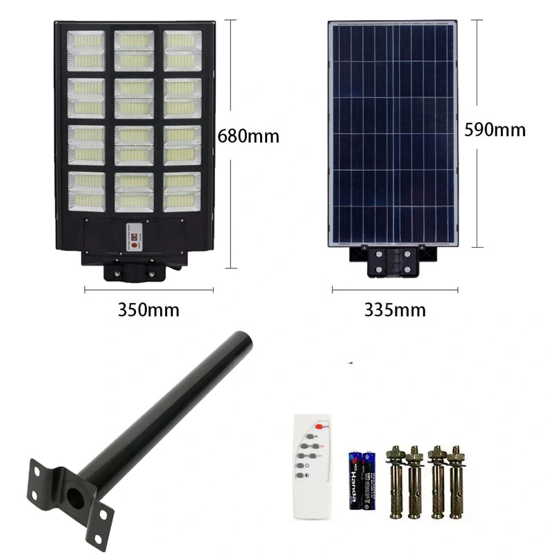 600 W 800 W 1 000 W à économie d'énergie, extérieur, étanche, tout-en-un Un panneau d'alimentation intégré ABS à commande à distance à LED solaire Lampe d'éclairage de rue portable