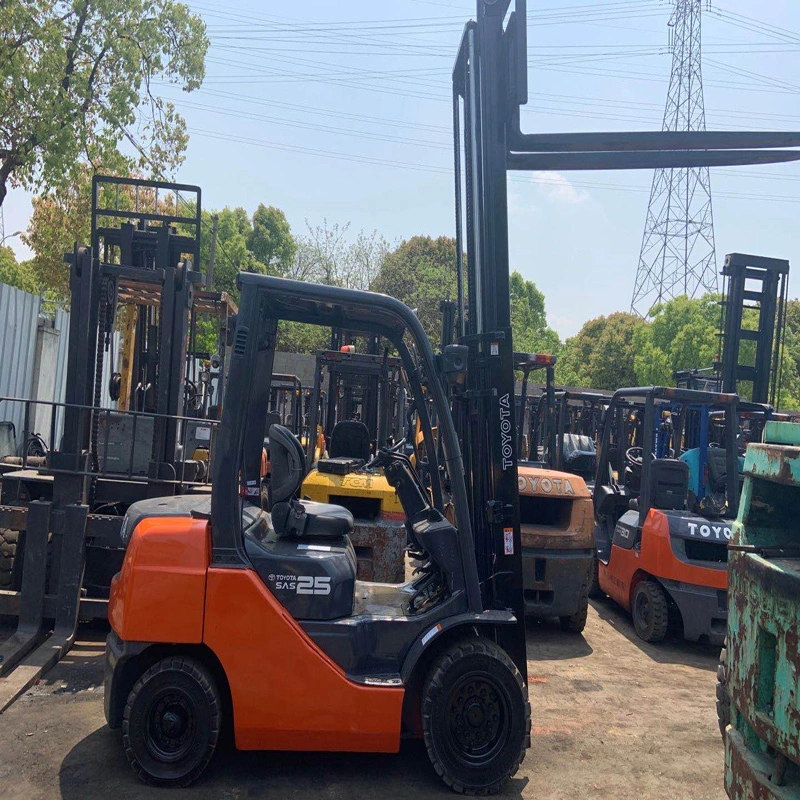 Used Toyota 2.5t Forklift, Secondhand 2.5t/3t Forklift with Running Condition in Cheap Price for Sale