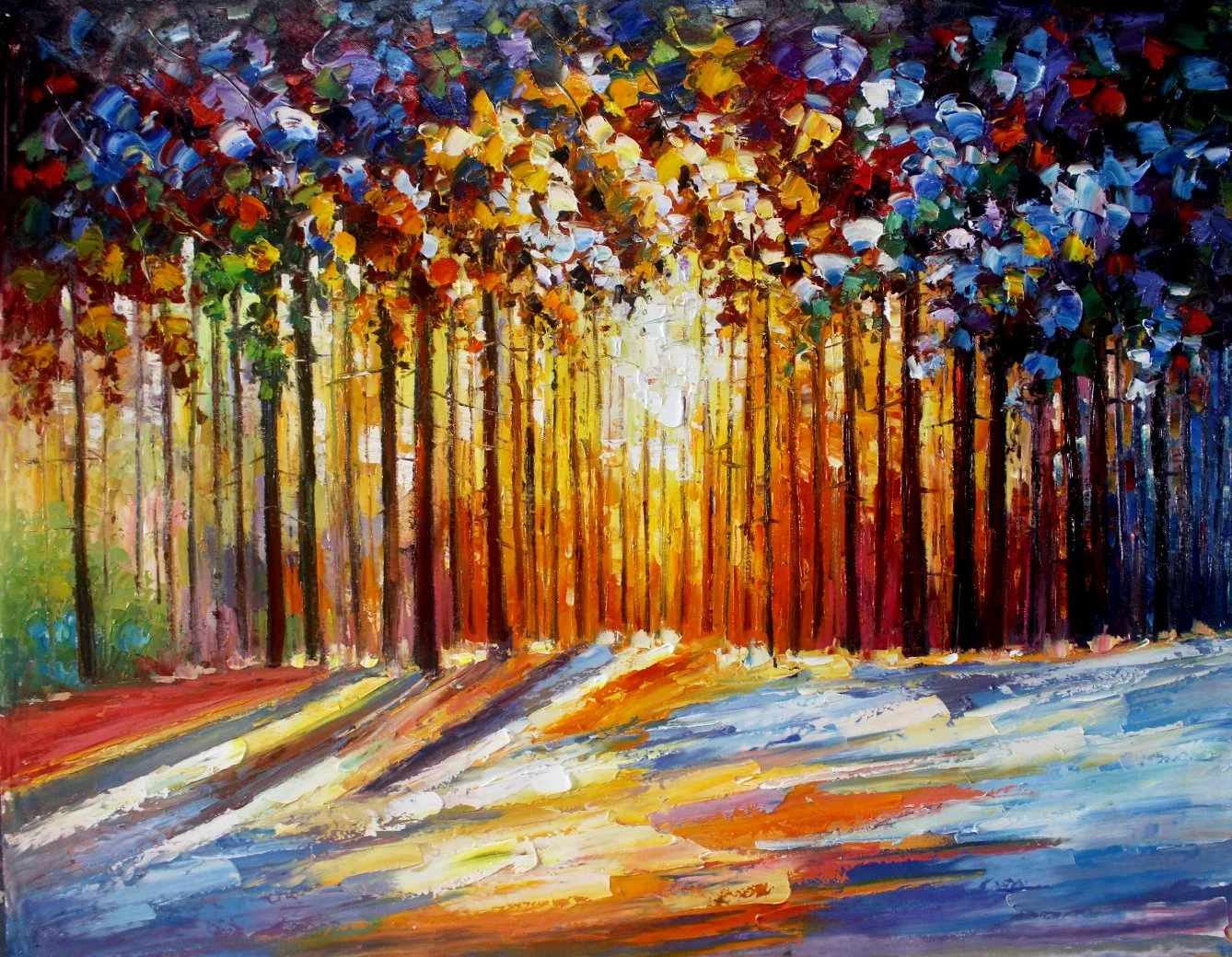 Handmade Afremov la reproduction de tableaux d'huile pour la décoration murale