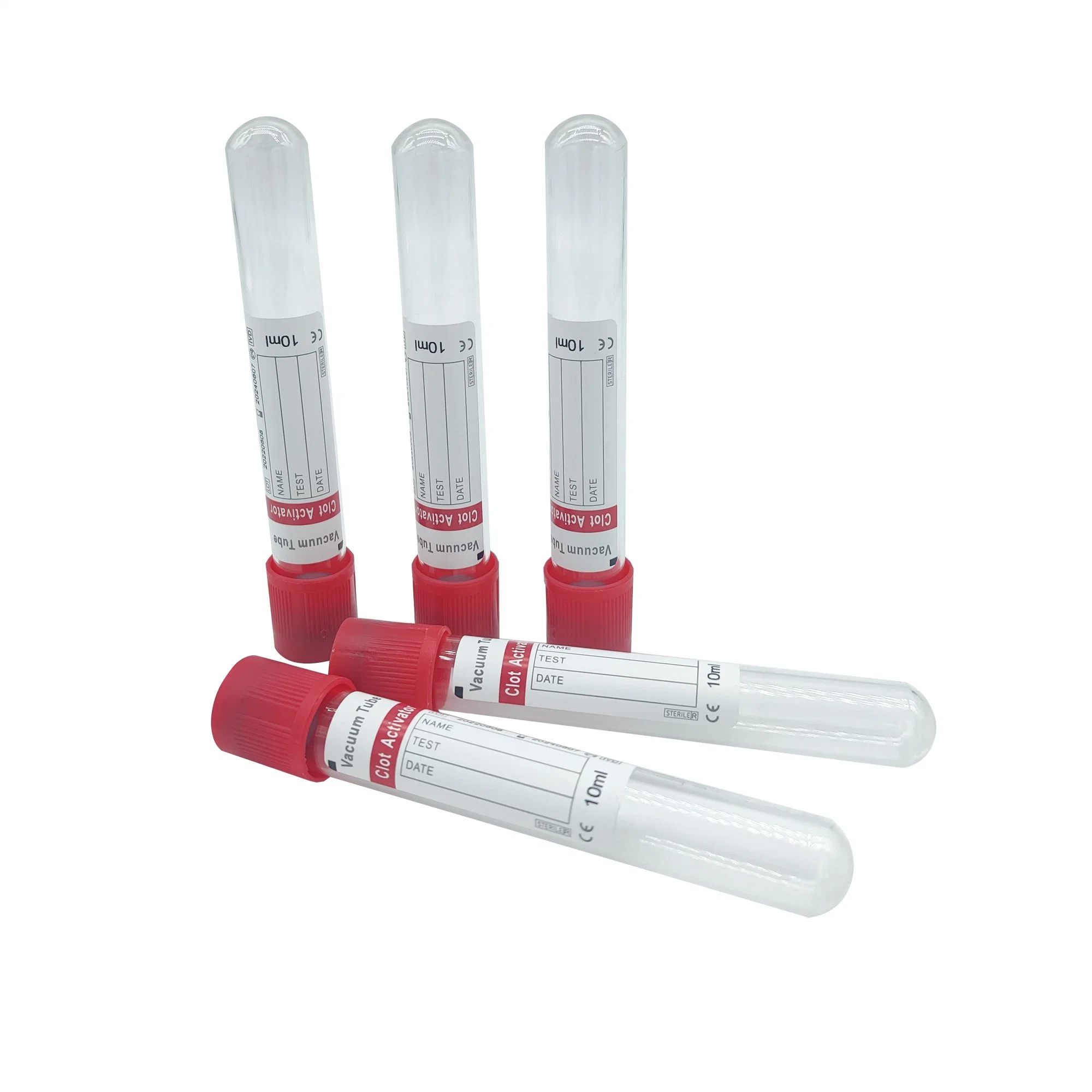 Babio Disposable Medical Pet Plain Red Cap Vacuum Blood Collection Tube