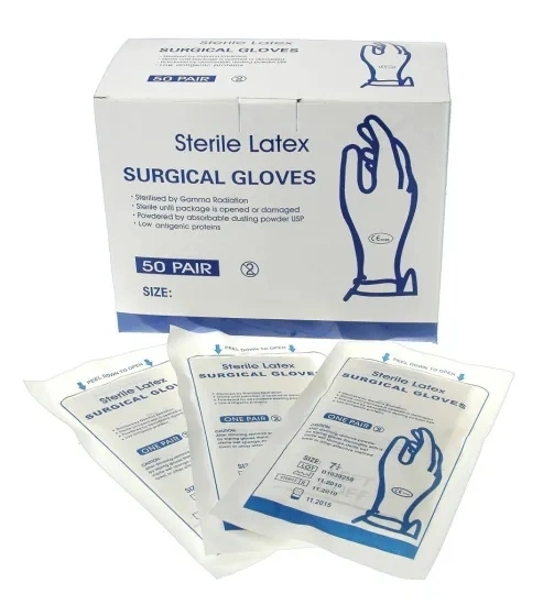 Medical Latex Sterile Powder Free Nitrile Disposable Sterile Surgical Gloves