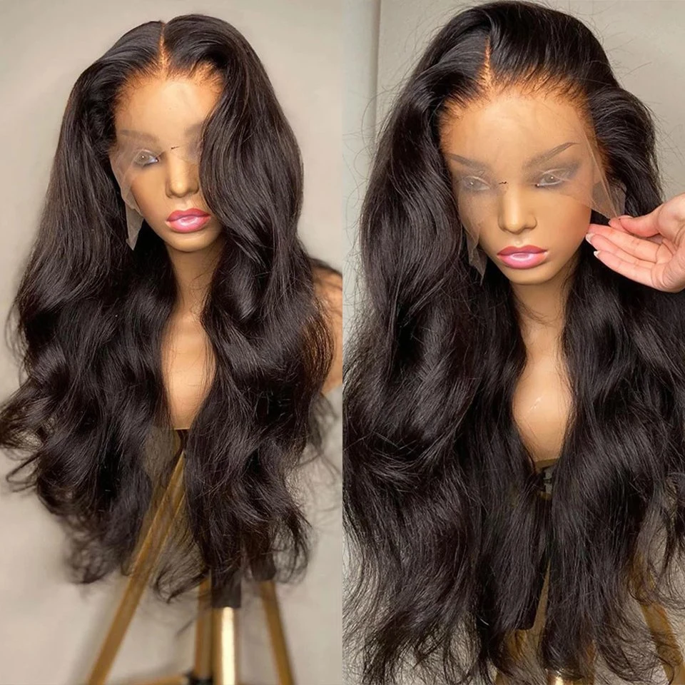 Wholesale Synthetic Fiber Lace Front Wigs 13*2 Transparent Big Lace Size High Temperature Heated Hair