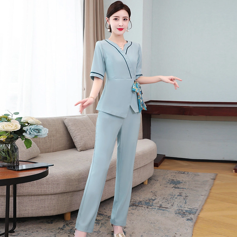 Summer Short Sleeve SPA Uniform Beautician Uniforms