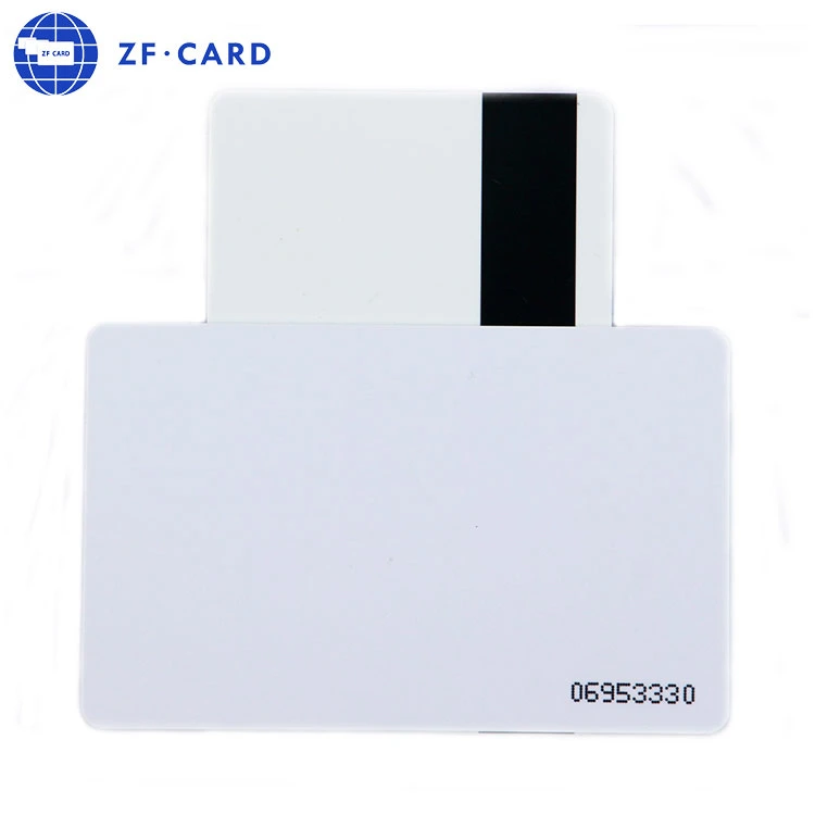 Inyección de tinta negra de la tarjeta blanca de Banda Magnética MIFARE Plus (R) X 4K (7B) contacto NFC inteligentes de proximidad tarjeta en blanco