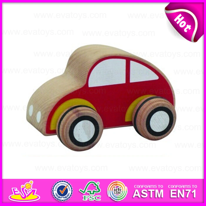 2015 Haut de page Nouvelles mini-voiture jouet en bois pour la collecte Kidscute, mini-voiture jouet pour enfants, de la nouveauté Cartoon mini voiture jouet en bois W04A117