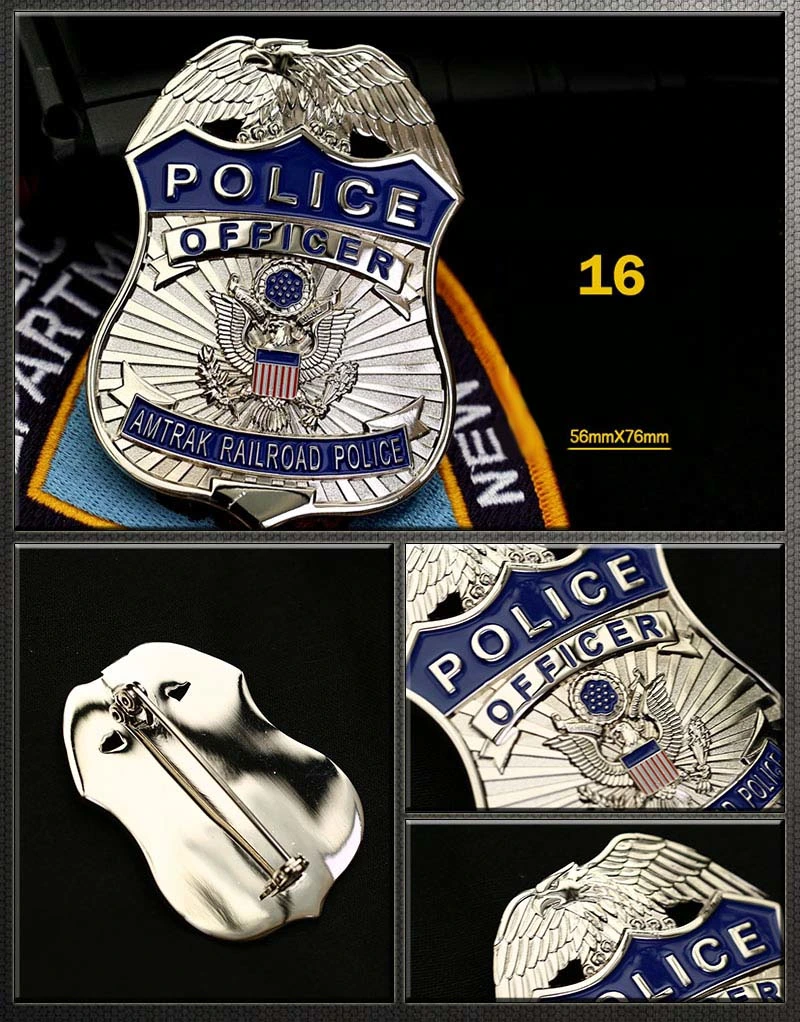 Custom Security Police Badges Expert Manufacturer of Customized Metal Logo الشارات النحاسية