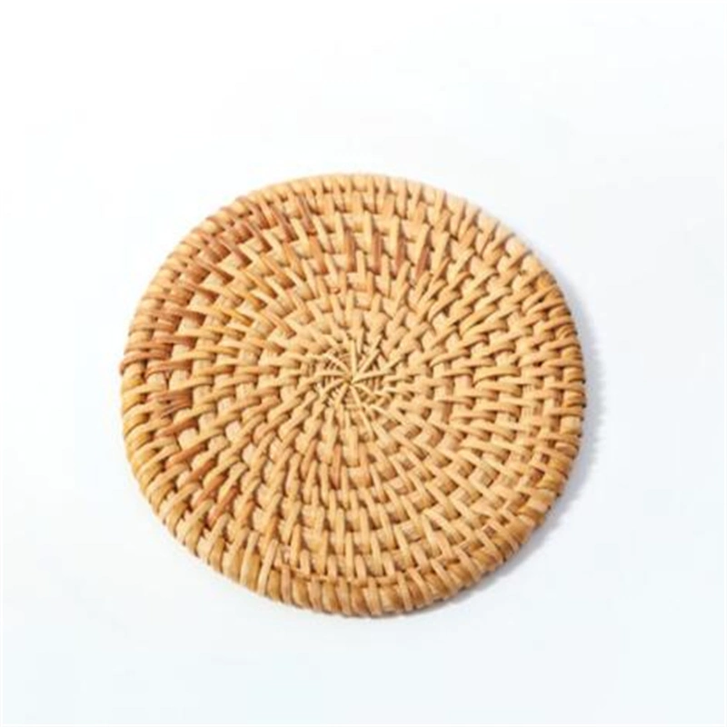 1: Natural Bamboo Coaster Placemat Braided ratã Tablemats