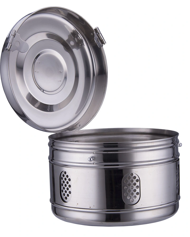 Holloware Instruments Stainless Steel Dressing Jar Surgical Instruments Sterilization Drum