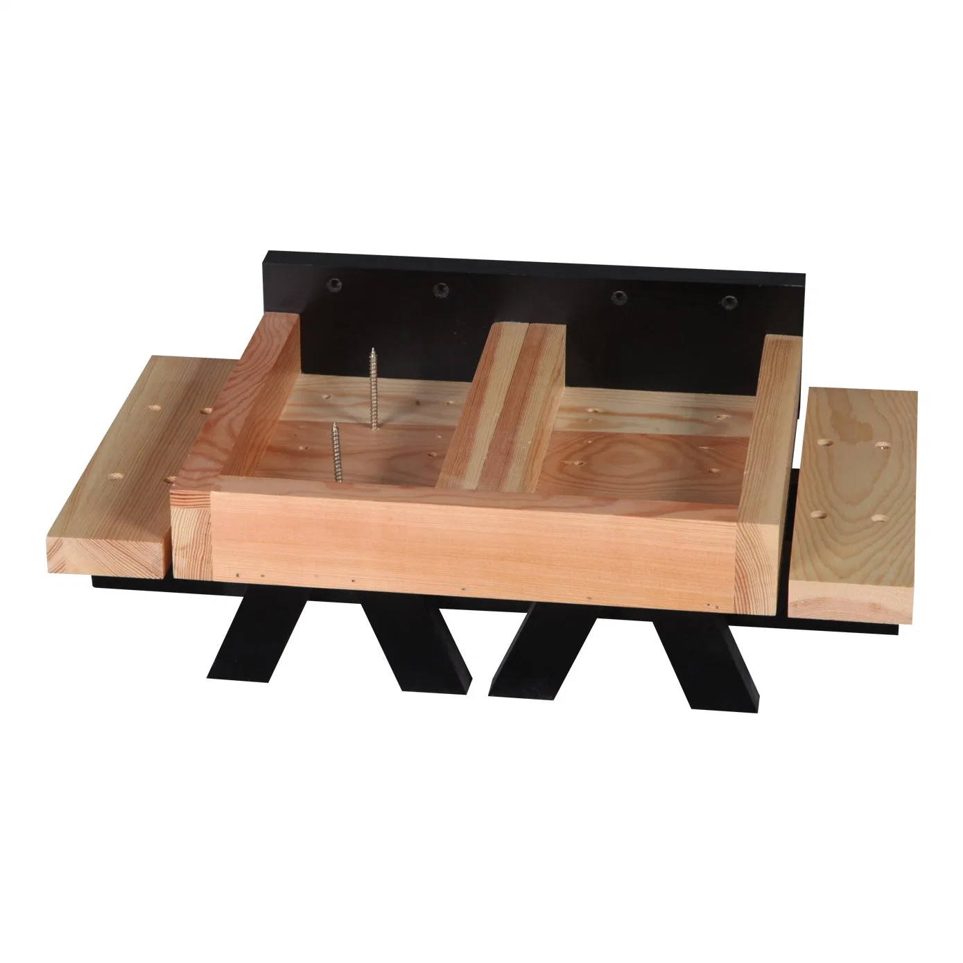 Durable Wooden Squirrel Picnic Table Feeder for Outside