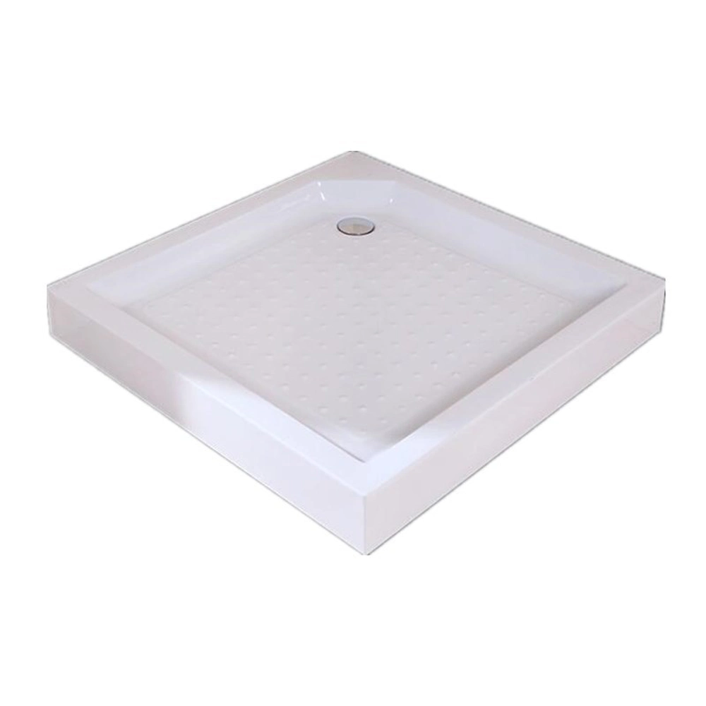 Rectangular Acrylic Shower Tray Base with Center Drain