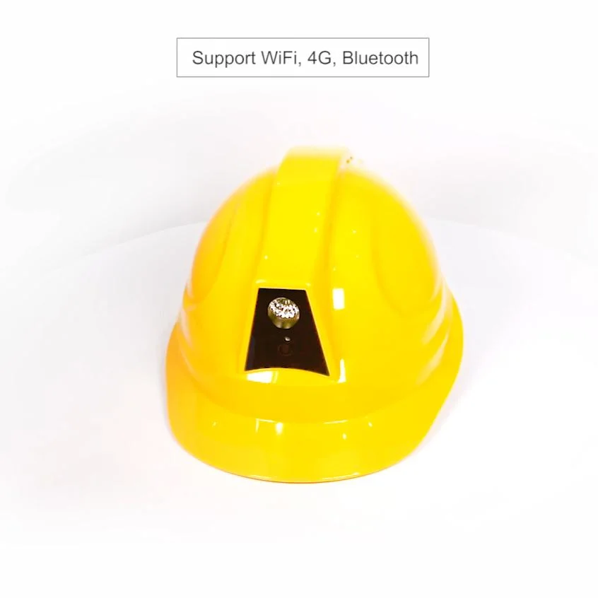 Dual HD Camera Tower Operation Worker Head Protection Safety Helmet 4G Wireless Hat Camera