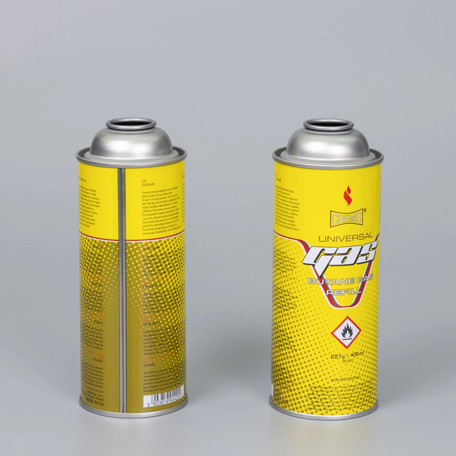 Precio de fábrica al por mayor 65 mm de diámetro material metálico Aerosol Tin Puede