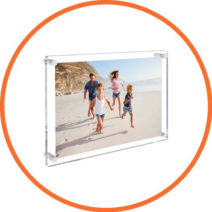 PORTE-clés numérique LED Crystal Perspex cadre photo en acrylique