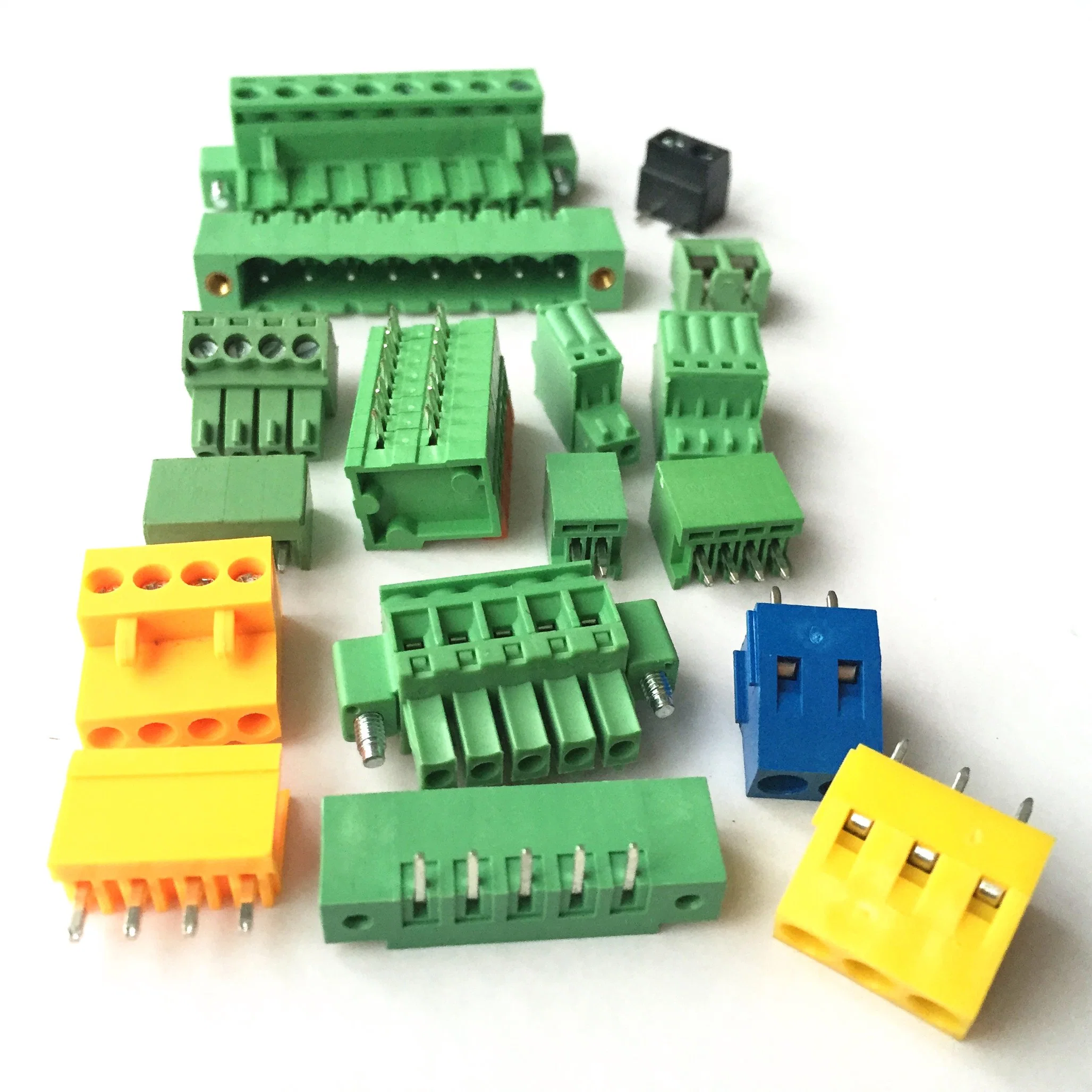 2.54mm 3.5mm 3.81mm 5mm 5.08mm 7.5mm 10mm Pitch 2 3 4 5 6 7 8 9 10 12 14 16 18 20 22 24 Pin PCB Mount Screw Terminal Block 300V 15A