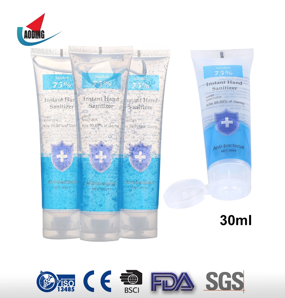 Cheap 30ml Antibacterial Waterless Disinfection Gels 75% Alcohol Medical Hand Sanitizer Gel