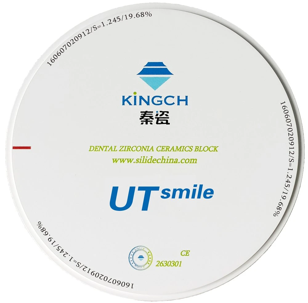 Logotipo personalizado Multilayer Dental Ceramic Block para el veneaje discos de Zirconia