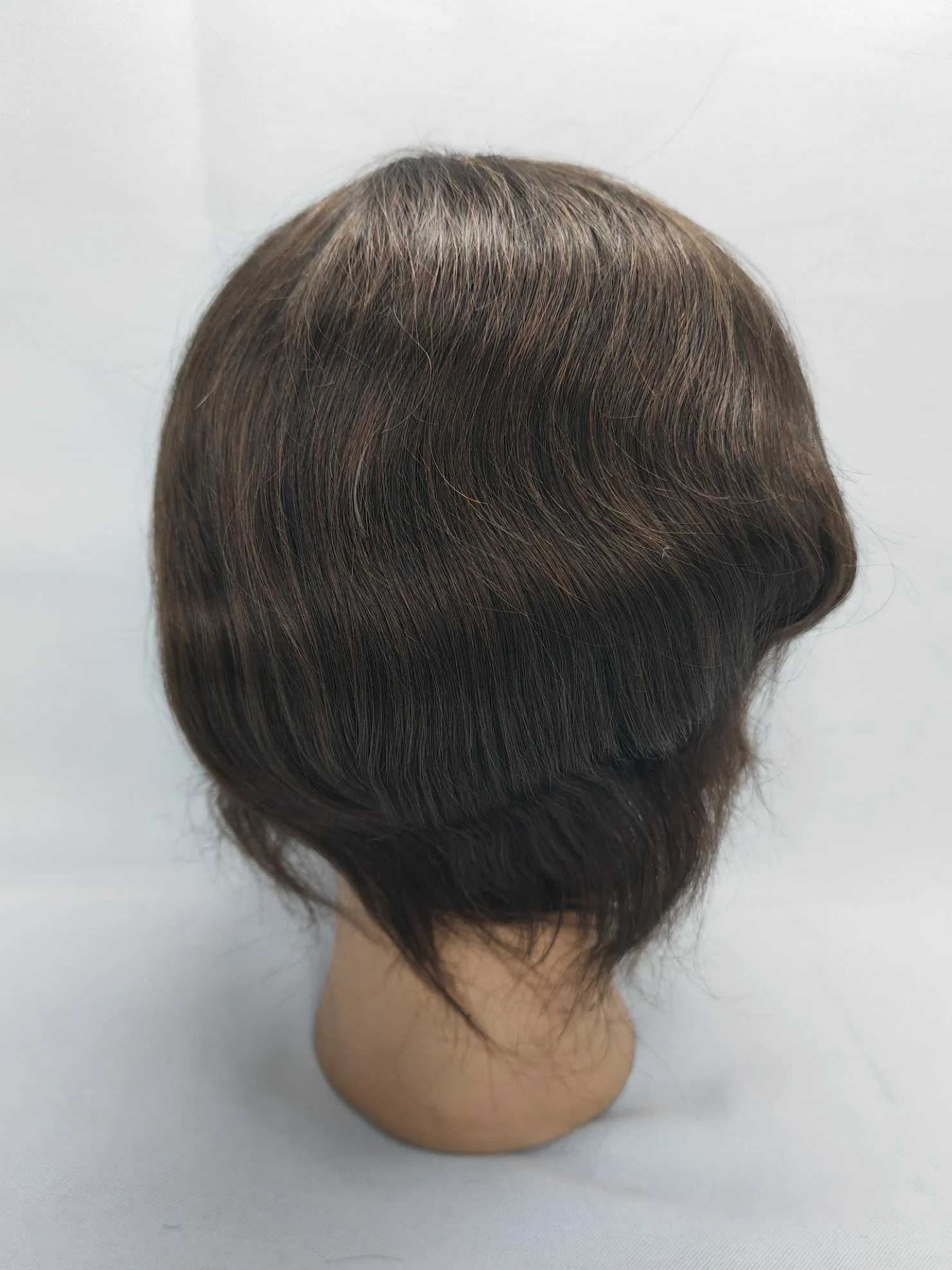 Most-Natural Human-Remy-Hair Integration Wig Made of Fish-Net and Swiss-Lace