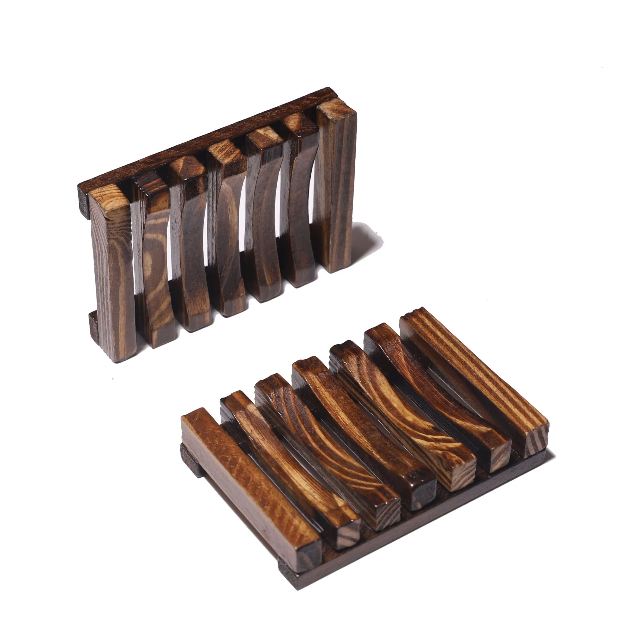 Environmental Protection Bamboo and Wood Soap Tray, Wood Soap Rack, Bathroom Storage Soap Tray Rack