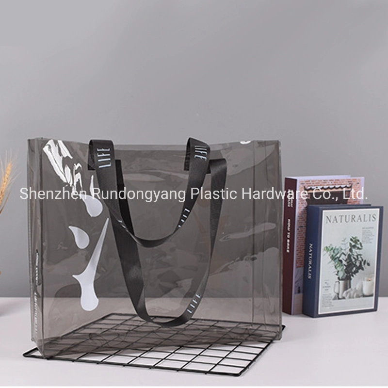 Popular Recycled Custom Logo Plastic PVC Transparent Bag PVC Tote Bag Stand up Pouch