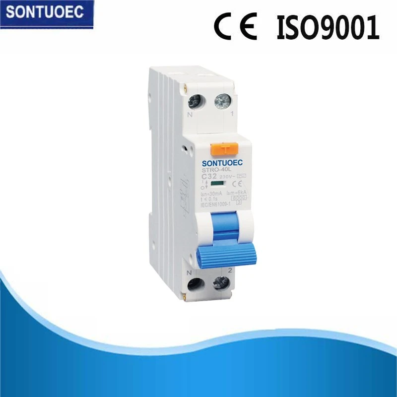 6ka RCBO Overload Short Circuit Protection Residual Current Operated Circuit Breaker