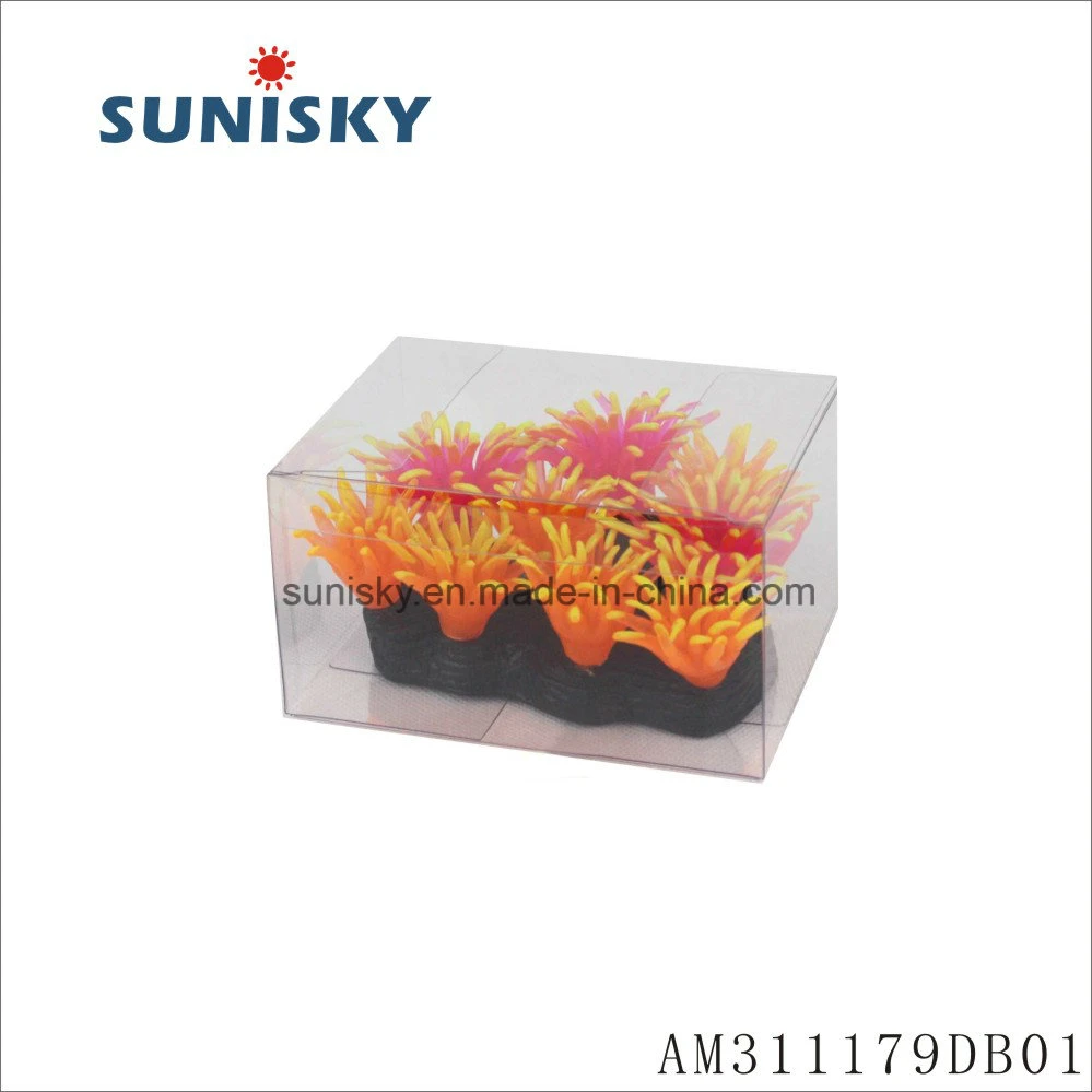 Pyrostegiaignea Firework Artificial Coral Aquarium Resin Silicone Robber Ornament for Fish Tank Am311179dB01