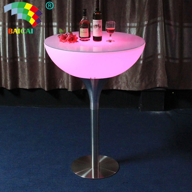 Illuminated Bar Table Aluminum Bar Table LED Furniture