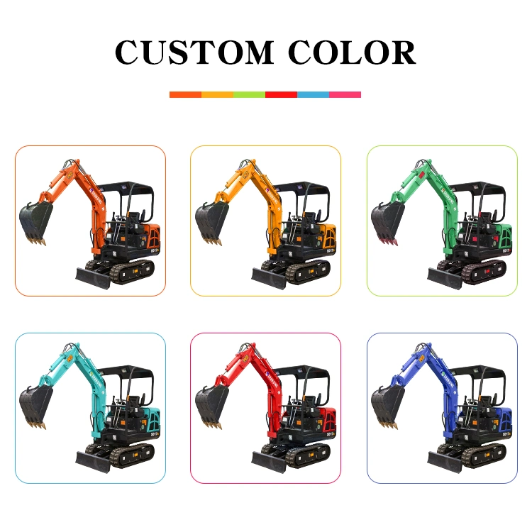 0.6ton 0.8ton 1ton 1.8 Ton 4ton Hydraulic Small Home Garden Rubber Track Crawler Mini Bagger/ Digger/ Excavators