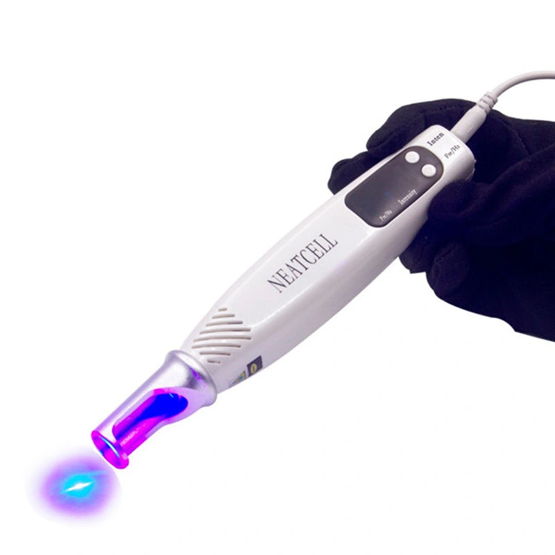 Mini portable Rouge Bleu lumière stylo laser picoseconde pour Black Tattoo dépose