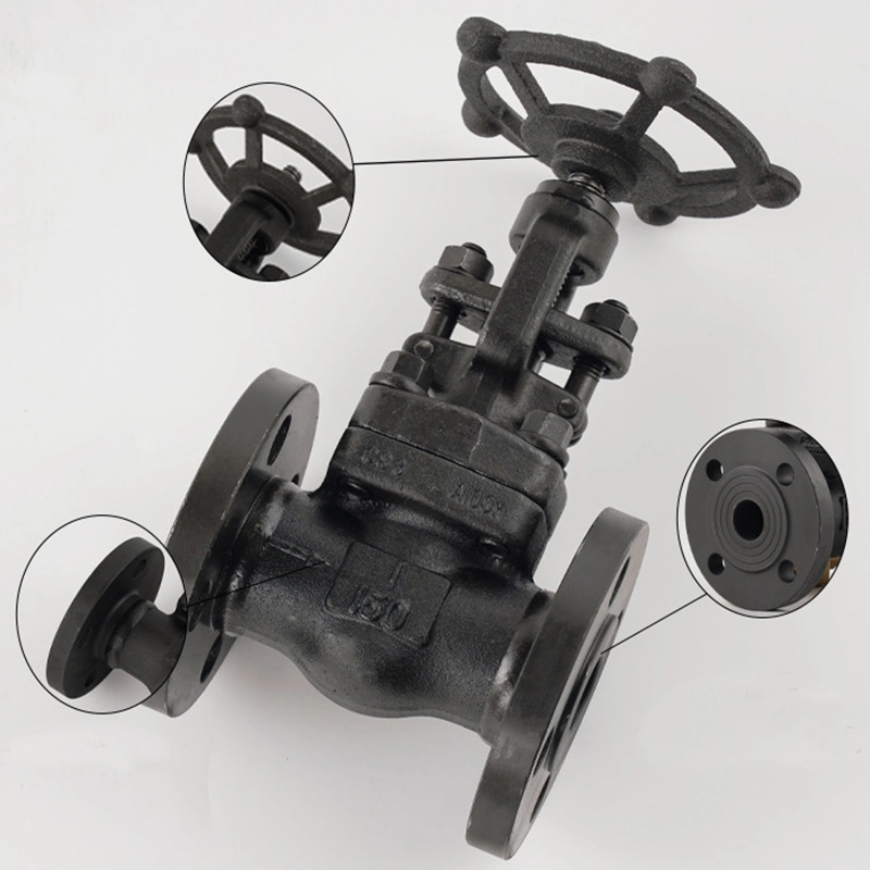 Expoxy Black Coated ANSI Class 150 300 Cast Iron Globe Stop Valve