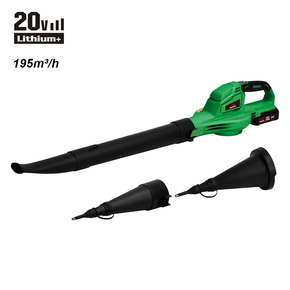 Powertec New Model Garden Tools Dual-Use Vacuum Cordless Electric Leaf Air Blower with Nice Price