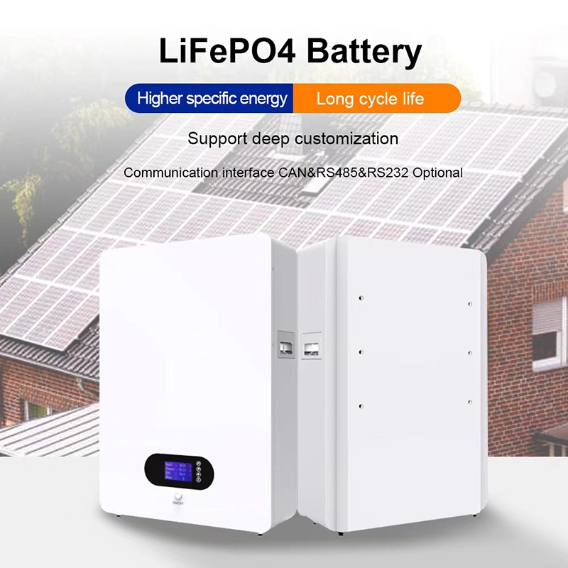 Efficient Wall Mounted 5kwh 10kwh 48V 100ah 200ah LiFePO4 Lithium Ion Battery Solar Power System Energy Storage Battery for Green Residential Power