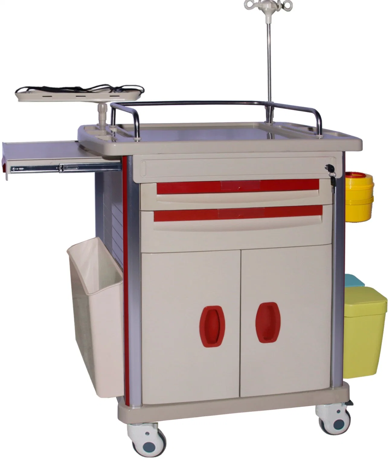 Hospital Room Medical Furniture High quality/High cost performance  Medical ABS Plastic Emergency Trolley (ET-6)