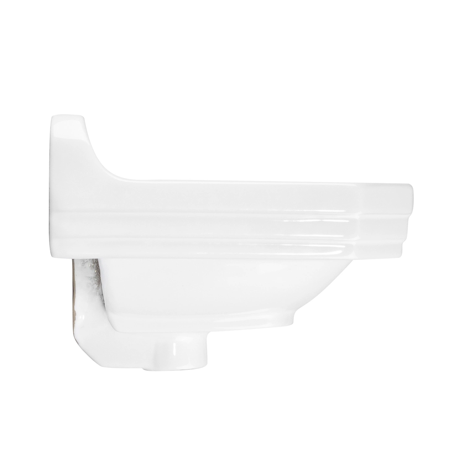 Bathroom Lavatory Sanitary Ware Ceramic Cloakroom Glassy White Rectangle Wall Mount Furniture