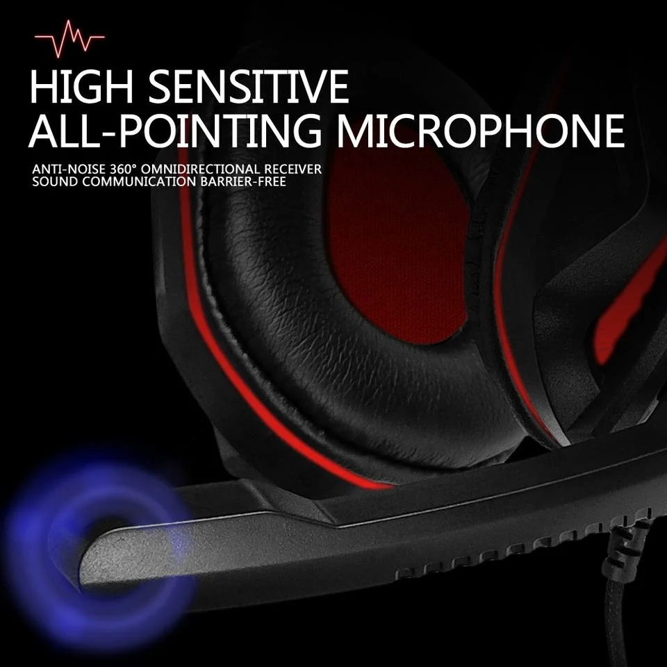 Factory Direct P40 Headset Black Red Ribbon Voice - controlado Auriculares con cable