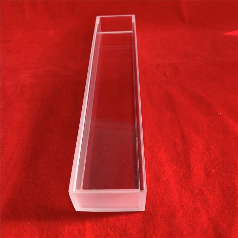 Grande taille haute pureté deux côtés transparent Personnaliser transparent optique Cuvette en verre de quartz UV Cell